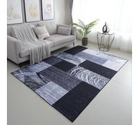 viceroy bedding Modern PRINT NON SLIP Rugs Living Room Carpet Mat For Bedroom Large Area Rug Hallway Kitchen Extra Large Size Low Pile Flat Weave (Abstract Black Grey, 240 x 340 cm)