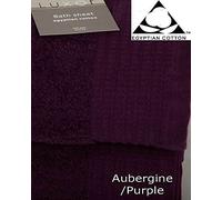 viceroy bedding Pair of JUMBO PURPLE/AUBERGINE Prestige 'Luxor' Egyptian Cotton Towels 650gsm Bath Sheets HUGE SIZE 180cm x 100cm Towel