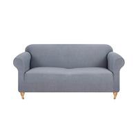 viceroy bedding PREMIUM STRETCH Thick Sofa Covers 1/2/3/4 Seater Sofa Furniture Protector EASY FIT ELASTIC Jacquard Fabric Couch Settee Slipcover BONUS SIDE STORAGE POCKET (Light Grey, 2 Seater)