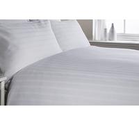viceroy bedding WHITE DOUBLE Bed Size TRIPLE STRIPE Print, 300 Thread Count Luxury Egyptian Cotton, Duvet Cover and Pillow Cases Bedding Set