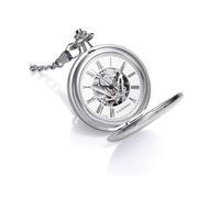 Viceroy Pocket Watch with Chain - 50 mm - Manual Winding Movement - White Dial - Vintage Style - Pocket Collection - 41153-02