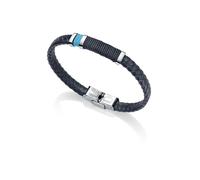 Viceroy Fashion Men's Steel Braided Leather Bracelet, Leather Metal