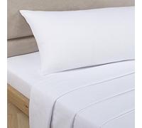 Viceroybedding 100% Egyptian Cotton Flat Sheet, White, Single 200 Thread Count