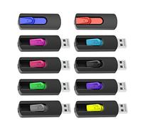 VICFUN 10 Pack 8GB USB Flash Drives USB 2.0 Flash Drive Slide Retractable USB Memory Stick 8GB, Multi-Color Pack