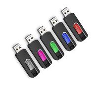 VICFUN 5 Pack 4GB USB Flash Drives USB 2.0 Flash Drive Slide Retractable USB Memory Stick 4G Data Storage