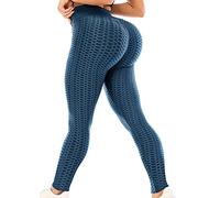 ViCherub Scrunch Butt Lifting Workout Leggings for Women High Waisted Yoga Pants Tummy Control Lift Gym Booty Tights, Navy Blue, Large