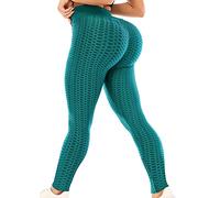 ViCherub Scrunch Butt Lifting Workout Leggings for Women High Waisted Yoga Pants Tummy Control Lift Gym Booty Tights, Teal Green, XXL