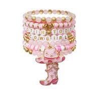 Vichona Cowgirl Beaded Stretch Bracelets, M, no gemstone