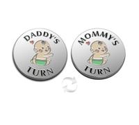 Vichona New Dad Mom Gifts Funny Decision Making Coin, New Baby Gift for Parent Mummy Daddy Pregnancy Women First Time to be Moms Dads St.Patrick's Day Easter Birthday Gifts Double Sided