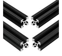VICHSAMWY Pack of 4 V Type System Profiles 2020 400 mm Aluminium Profile Extrusion Anodised Linear Rail 20 x 20 Aluminium Profile for 3D Printers DIY CNC Machines etc.