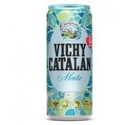 Vichy Catalan Sparkling Water, Mint Flavored, 330 ml (Pack of 6)