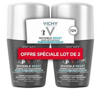 Vichy Homme Déodorant Invisible Resist Dermo-Détranspirant 72H Roll-On Lot de 2