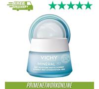 Vichy Mineral 89, 48HR Moisture Matte Sorbet Fragrance Free 50ml Long Expiry