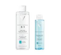 VICHY | Pureté Thermale Set | Micellar Water for Sensitive Skin 200 ml & Perfecting Toning Lotion 200 ml | Gentle Cleanser & Make-Up Remover | Soothing & Hydrating Face Care
