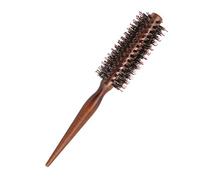 Vicien Boar Bristles Hair Brush, Natural Wooden Handle, Round Styling Brush, Anti Static, Suitable for Curly, Thick Hair, Brown, Unisex, Adults, Female