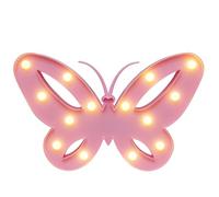 Vicila Butterfly Lights Marquee Signs, Battery Operated Butterfly Shaped Night Lights Desk Table Lamp for Kids, Baby, Child, Girl Gift, Nursery Room, Wall Decor (Pink)