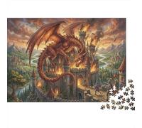 Vicious Dragon Invasion 1000 Piece Jigsaw Puzzle,Adults & Kids 14+,Whimsical Challenge,Stress Relief,Educational Toy,Home Wall Decor,Gift Idea,Premium Cardboard 70x50cm