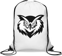 Vicious owl Art Gym Sack Casual Drawstring Bag White