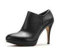Viciously Vixen Women's Platform Booties Stiletto Ankle Boots High Heel Booties Winter Dress Shoes, Black Pu, 5.5