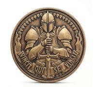 Vicit Qui Se Vincit Coin - He Who Conquers Himself - Motivational EDC Coin - Stoic Discipline Token - Gift for Men & Women