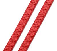 VICIYOO 0.5/1meter Vintage Black Brown Braided Leather Cords 8mm 10mm 12mm Flat Leather Cord for Bracelet Jewelry Findings Making