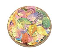 VICIYOO 150-900Pcs Laser Discoloration Leaf Sequins PVC Flat Paillette Double Hole DIY Sewing Clothing Accessories Multicolor