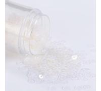 VICIYOO 2-6mm Transparent Flat Round Sequins Paillettes Sewing Wedding Dress Accessories,Nail Arts, Women Garments DIY Sewing Material