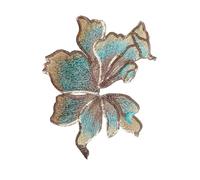 VICIYOO 2Pcs/Lot Flower Strips Embroidery Patch Sequin Organza Patches For Clothes Sticker Appliques Sew Parches 19x14cm