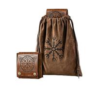 VicJasmine Medieval Viking Belt Pouch Suede Drawstring Bag Brown | Ren Faire Bag, Medieval Coin Pouch, Medieval Belt Pouch, Ren Faire Accessories, Renaissance Belt Pouch