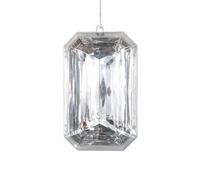 Vickerman 8" Silver Rectangle Jewel Glitter Ornament. Features Silver Glitter Around The Edge. 2 per Bag.