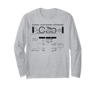 Vickers “Slow Motion” Suspension WWII British Tank Diagram Long Sleeve T-Shirt