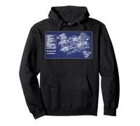 Vickers VC10 and Super VC10 Blueprint Cutaway Diagram Pullover Hoodie