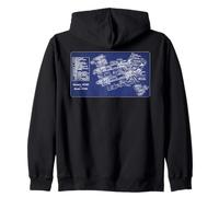 Vickers VC10 and Super VC10 Blueprint Cutaway Diagram Zip Hoodie