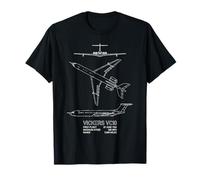 Vickers VC10 British Plane Blueprints Infographic T-Shirt