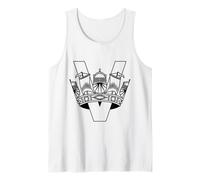 Vickers WWI Aircraft Logo Vintage British Aviation Emblem Tank Top