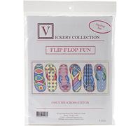 Vickery Collection Flip Flop Fun Cross Stitch Kit-15.5"X16.5" 14 Count