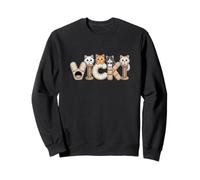 Vicki Cat Trees - Personalized Cute Name Word Art Sweatshirt