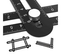 VICKMALL Aluminum Alloy Multi-Angle Template Tool Measuring Ruler Full Metal Angleizer Easy Measuring Ideal Tool for Handy Men Builders Craftsmen