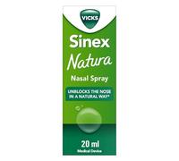 Vicks Natura, Decongestant Nasal Spray, Hypertonic with Menthol, Eucalyptus and Thyme, 97% Natural Origin Ingredients & Enriched with Provitamin B5 (Synthetic), 20ml