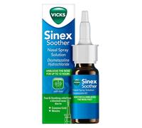 Vicks Nose Spray, Sinex Soother, Decongestant Nasal Spray For Blocked Nose Due To Cold Or Rhinitis, With Aloe Vera, Natural Eucaly