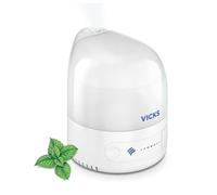 Vicks Personal Cool Mist Ultrasonic Humidifier - Small, Easy to Use, Quiet - Constant Mist Output - Home Use, Bedroom, Office, Nursery - Essential Oil VapoPad Included - Up to 5h for 10m2 - VUL510