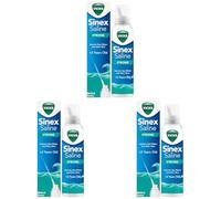 Vicks Sinex Strong Saline Nasal Spray - 3in-1 Action: Cleans, Removes Mucus & Helps to Improve Breathing, with Isotonic Sea Water and Aloe Vera - Suitable from 3 Years+ -120ml (Pack of 3)