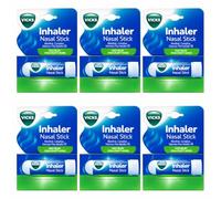 Vicks Special Vapor Inhaler Fast Acting decongestant Stick for Blocked Nose Relief 0.5ml X Pack of 6