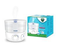 Vicks Top Fill Cool Mist Ultrasonic Humidifier - Easy to use - Year Round Home Use in Living Rooms, Bedrooms, Baby Nursery - Up to 24h for 35m2 - Quiet - Essential Oil - VapoPads Included - VUL585