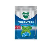 Vicks VapoDrops Menthol, Classic Sugar Free Vegan Lozenges with Menthol, 72 g