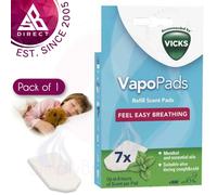 Vicks VapoPads Menthol - Scented Pads with Essential Oils - Pack of 1 - Compatible with our Humidifiers, Inhalers & Diffusers - Suitable for Colds and Congestion - Releases Soothing Vapours - VH7