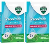 Vicks VapoPads Menthol - Scented Pads with Essential Oils - Pack of 2 - Compatible with our Humidifiers, Inhalers & Diffusers - Suitable for Colds and Congestion - Releases Soothing Vapours - VH7