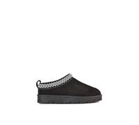 'Vicky' Flat Aztec Ultra Mini Boots Slip On Slippers With No Faux Fur Lining XY London Jet Black 4