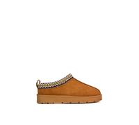 Women's Flat Aztec Ultra Boots Slip On Slippers with No Faux Fur Lining Chestnut Size 4