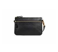 Vicky Leather Crossbody Bag Plain Black